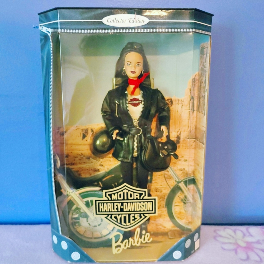 Mattel Harley-Davidson Barbie Doll - Black Jacket with Red Scarf